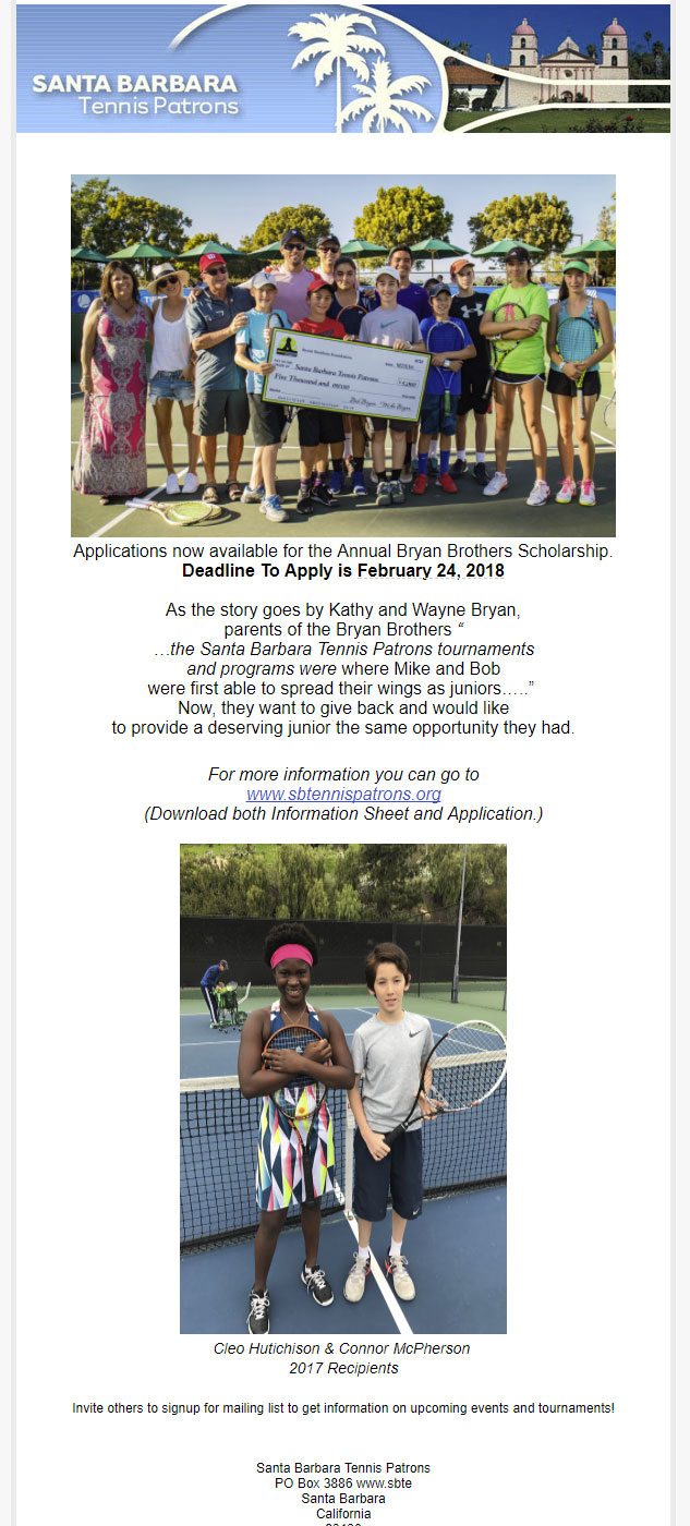 2018 Bryan Brothers Scholarship