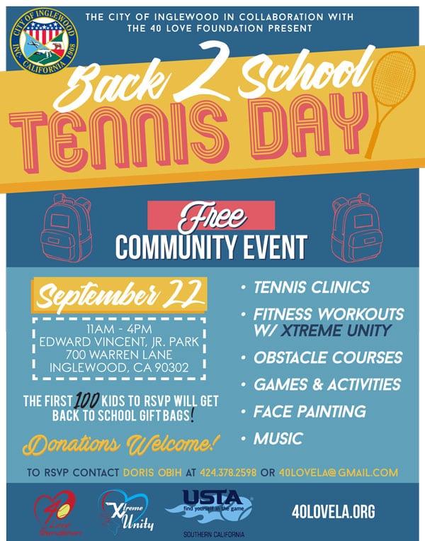 Back 2 School Tennis Day