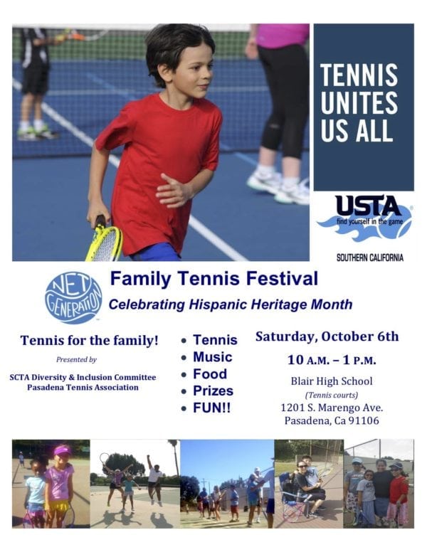 2nd Annual Family Tennis Festival, celebrating Hispanic Heritage Month!