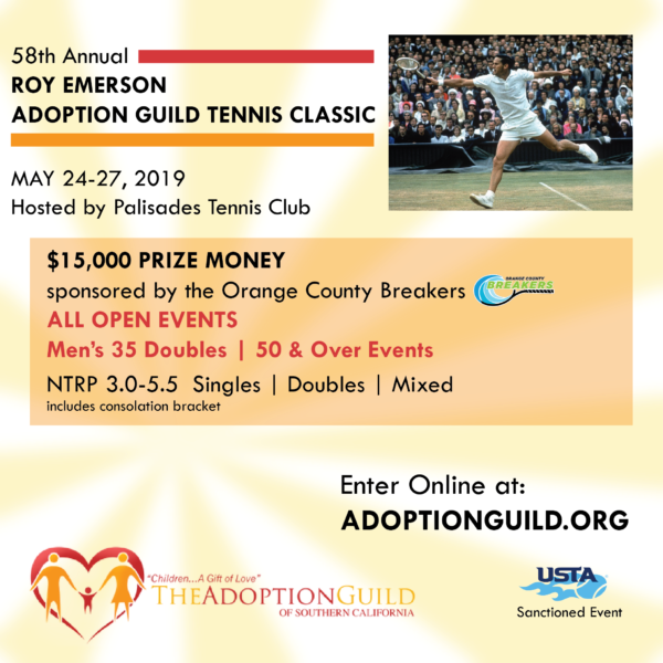 Roy Emerson Adoption Guild Classic returns May 24